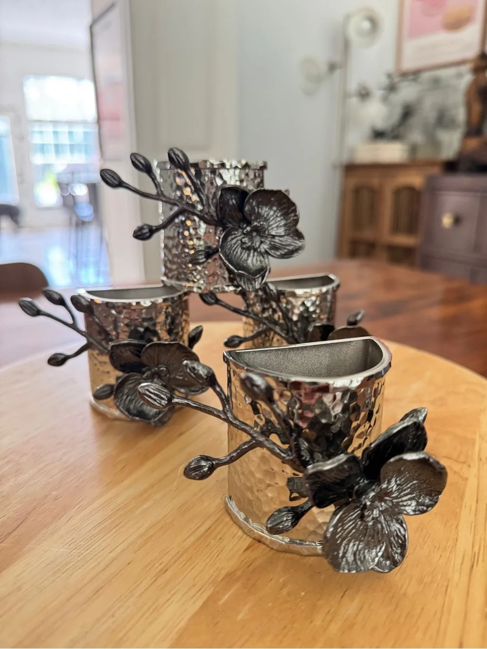 Michael Aram Black Orchid Napkin Ring Set Set of 4